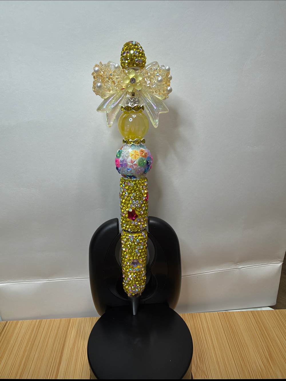 Yellow Beaded Decorative Pen